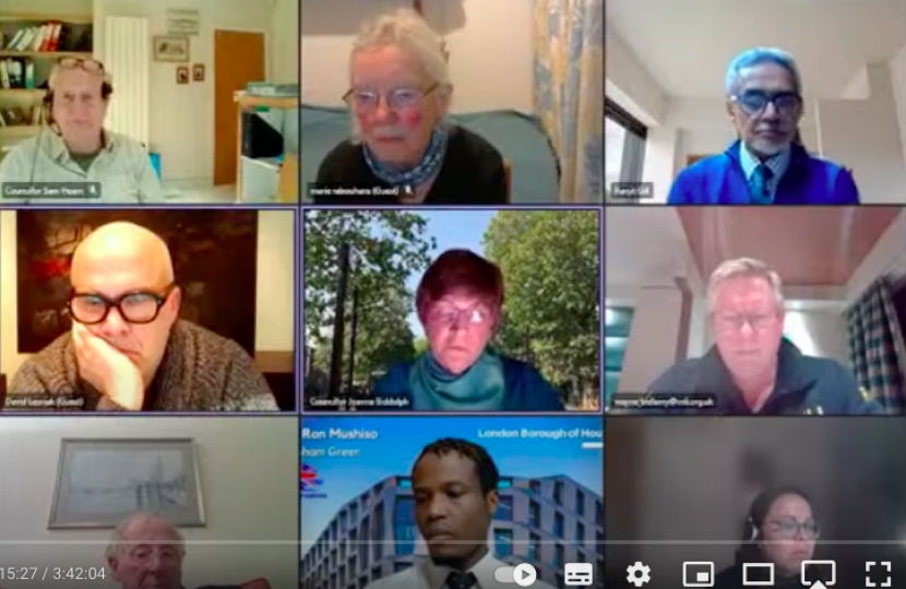 Screengrab of the virtual meeting as it starts