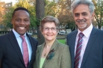 All three Turnham Green councillors, left to right: Ron Mushiso, Joanna Biddolph and Ranjit Gill.