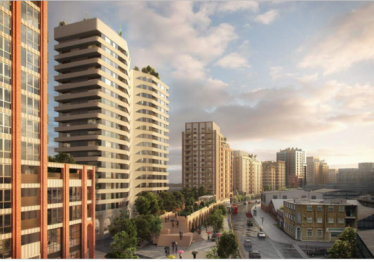 TfL Bollo Lane development plan showing the whole scheme of numerous high rise blocks