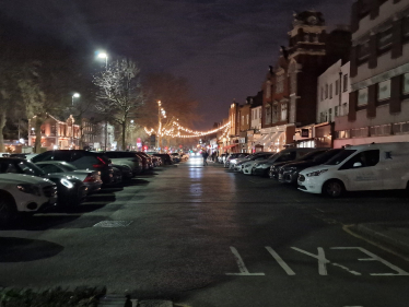 Photo of the car park at 20.11 on Wednesday, 24th January 2024 showing it is full. 